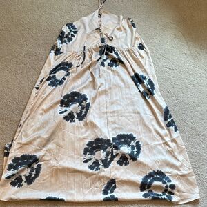 Commense Cream and Black Tie-Dye Dress